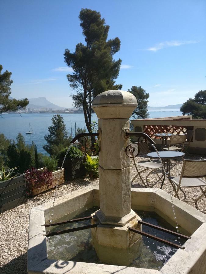 Villa-Chateau Les Terrasses - Tamaris, Plage Des Sablettes, Mer Au Bas De La Propriete La Seyne-sur-Mer Bagian luar foto